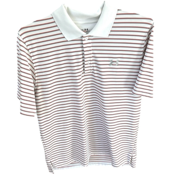 COPY - 🌿 Under Armour Men’s Heat Gear Polo Short-Sleeved Shirt White- M🌿 - Picture 1 of 5